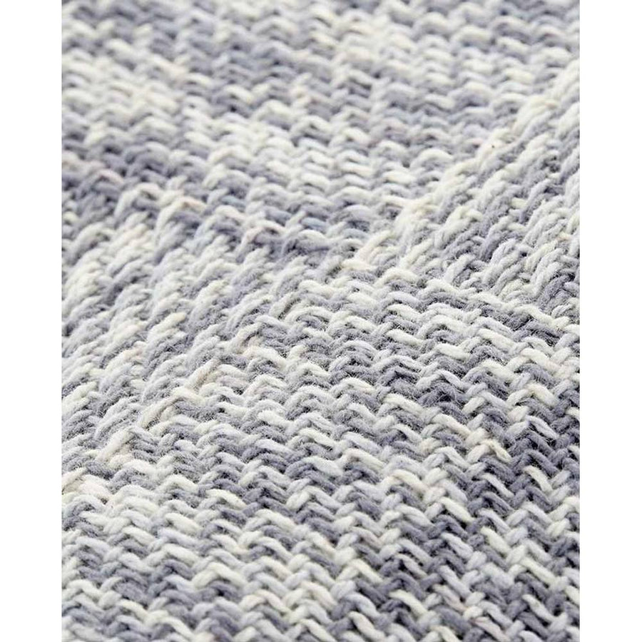 Vintage stílusú pasztell színű csíkos mintás rojtszegélyes pamut pléd