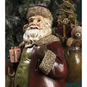 Vintage stílusú, nagyméretű, 37 cm magas, klasszikus Télapó figura..