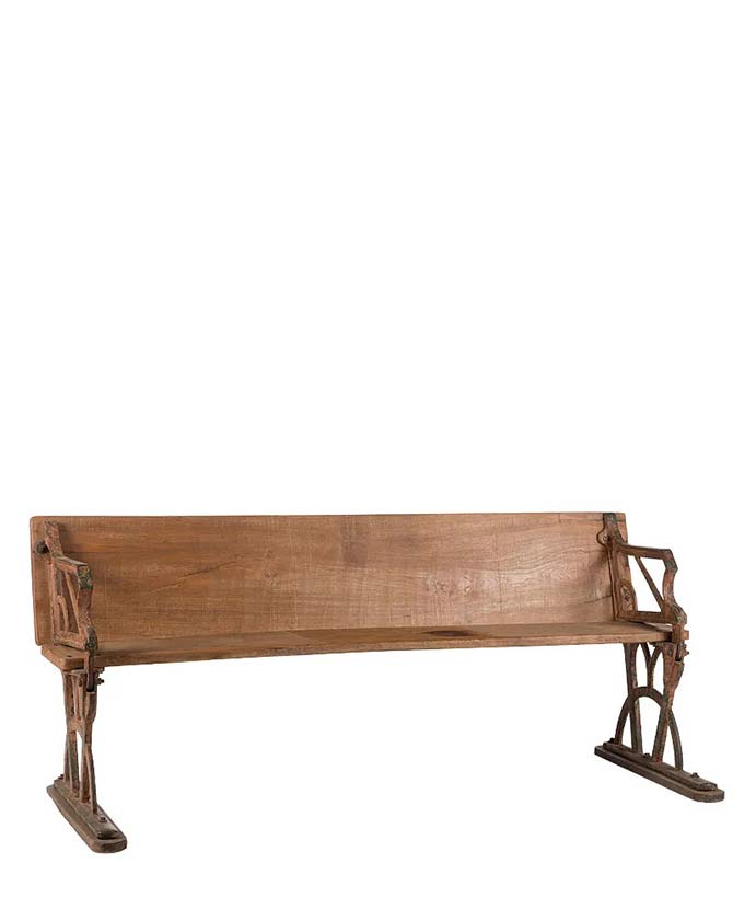 Loft és vintage stílusú, 170 cm hosszú, asztallá alakítható kézműves fa pad