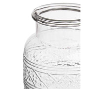 Vintage stílusú, dombormintás üvegváza