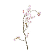 Halvány rózsaszín színű barackvirágokkal díszített ág girland