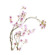 Halvány rózsaszín színű barackvirágokkal díszített ág girland