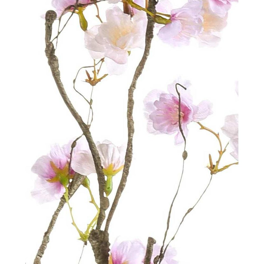 Halvány rózsaszín színű barackvirágokkal díszített ág girland