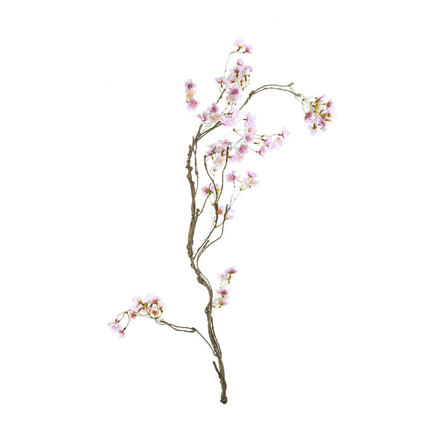 Halvány rózsaszín színű barackvirágokkal díszített ág girland